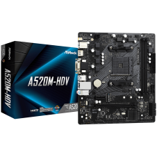 TARJETA MADRE ASROCK A520M HDV AM4 DDR4 4733MHZ PCIE 3.0X16 HDMI