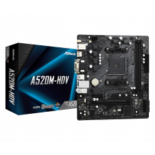 TARJETA MADRE ASROCK A520M HDV AM4 DDR4 4733MHZ PCIE 3.0X16 HDMI