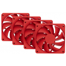 VENTILADOR P/GABINETE HYTE FA12 120MM FAN 4 PACK WILD CHERRY/ROJO
