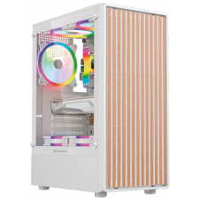 GABINETE BALAM RUSH DRAGONFLY WOOD GM580 ATX BLANCO CON 4 FAN ARGB