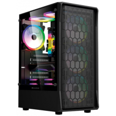 GABINETE BALAM RUSH DRAGONFLY HEX GM560 CRISTAL TEMPLADO NEGRO