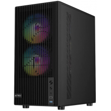 GABINETE ACTECK ZYRON GC606 MINI TORRE MICRO ATX CRISTAL FRGB NEGRO