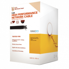 BOBINA LINKEDPRO CABLE UTP CAT6+ 100MTS , AWG, AZUL, INTERIOR