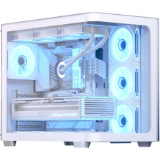 GABINETE GAMER AEROCOOL P500C-G WHITE ATX CRISTAL TEMPLADO ARGB