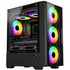 GABINETE GAMER BALAM RUSH NITROX EDGE PRO CRYSTAL 4900C NEGRO