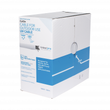 BOBINA LINKEDPRO DE CABLE UTP CAT5E 305MTS AWG, EXTERIOR BLANCO
