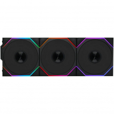 KIT 3 VENTILADORES LIAN LI BLACK ASPAS INVERTIDAS WIRELESS 120MM