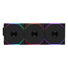 KIT 3 VENTILADORES LIAN LI UNIFAN TL BLACK WIRELESS LCD 120MM