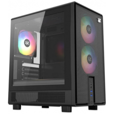 GABINETE XYZ ATOM 2 ATX SEMI TORRE NEGRO 2 FAN ARGB CRISTAL