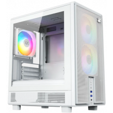 GABINETE XYZ ATOM 2 VENT *120MM ARGB CRIST TEMP/ MALLA ATX WHITE