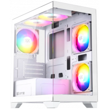 GABINETE XYZ TITANIUM VIEW LITE 6 VENT 120MM CRIST TEMP ATX WHITE