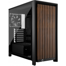 GABINETE CORSAIR 4000D WOOD RS SEMI TORRE NEGRO NOGAL MODULAR