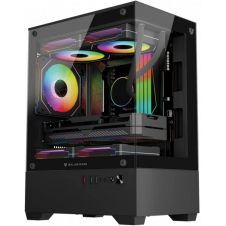 GABINETE BALAM RUSH NITROX GLOW CRYSTAL 4700C PANEL CRISTAL NEGRO