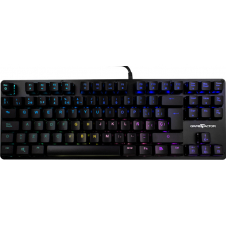 TECLADO GAMER GAME FACTOR KBG500 RGB, MECÁNICO, SWITCH KRED RED