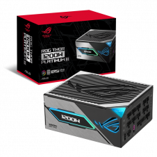 FUENTE DE PODER ASUS ROG THOR 1200P3 GAMING 1200W 80 PLUS PLATINO ARGB PANTALLA OLED
