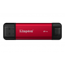 SSD EXTERNO KINGSTON DUAL PORTABLE 2 TB USB TYPE-A/C 3.2 GEN2 ROJO