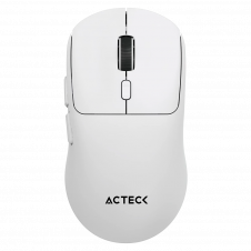 MOUSE ACTECK ERGONOMICO INALAMBRICO INSTINCT CLICK MI484 RECARGABLE BLANCO