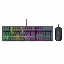 KIT TECLADO Y MOUSE BALAM RUSH FUSION VANGUARD 100% CKG690 ALAMBRICO NEGRO