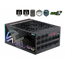 FUENTE DE PODER MSI MPG AI1300TS PCIE5 1300W FULL MODULAR 80 PLUS PLATINUM