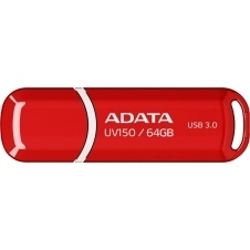 MEMORIA USB ADATA DASHDRIVE UV150, 64GB, USB 3.0, ROJO AUV150-64G-RRD