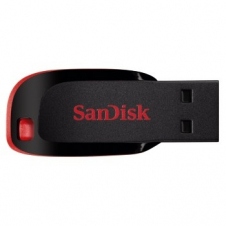 MEMORIA SANDISK, 64GB, USB 2.0, CRUZER BLADE Z50, NEGRO C/ROJO