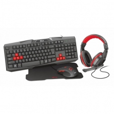 KIT GAMER DE TECLADO + MOUSE + AUDIFONOS + MOUSEPAD, ALÁMBRICO