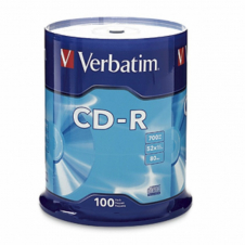 VERBATIM TORRE DE DISCOS VIRGENES PARA CD, CD-R, 52X, 100 PIEZAS 94554