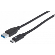MANHATTAN CABLE USB 3.0 C MACHO - USB 3.0 A MACHO, 1 METRO, NEGRO 353373