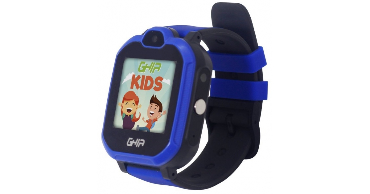 GHIA SMART WATCH KIDS 4G AZUL NEGRO 1.44 PULGADAS TOUCH CON LINTERNA
