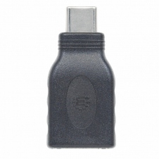 ADAPTADOR MAN USB TIPO C C MACHO-A HEMBRA V3.1 NEGRO
