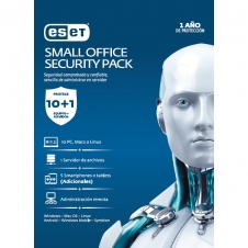 ESET SMALL OFFICE SECURITY PACK, 10 PCS + 5 SMARTPHONE O TABLET + I SERVER + CONSOLA, 1 AÑO