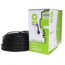 BROBOTIX BOBINA DE CABLE CAT5E UTP, 305 METROS, NEGRO 183055