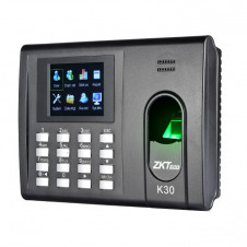 ZKTECO CONTROL DE ACCESO Y ASISTENCIA BIOMÉTRICO K30, 1000 USUARIOS, USB 2.0, NEGRO - NO INCLUYE FUENTE DE PODER