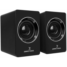 PERFECT CHOICE BOCINAS PARA COMPUTADORA MOSSO, ALÁMBRICO, 2.0, USB, NEGRO