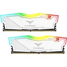 KIT MEMORIA RAM UDDIMM TEAMGROUP T FORCE DELTA 16GB 2X8 GB RGB DDR4 3600MHZ BLANCA