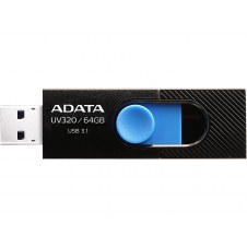 MEMORIA ADATA 64GB USB 3.2 UV320 RETRACTIL NEGRO-AZUL