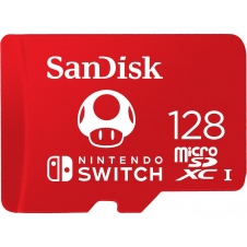 MEMORIA SANDISK 128GB MICRO SDXC NINTENDO SWITCH 100MB/S 4K FULL HD U3 V30