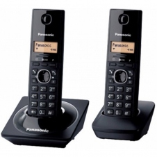 PANASONIC TELÉFONO INALÁMBRICO DECT CON 2 AURICULARES, PANTALLA LCD, NEGRO KX-TG1712MEB