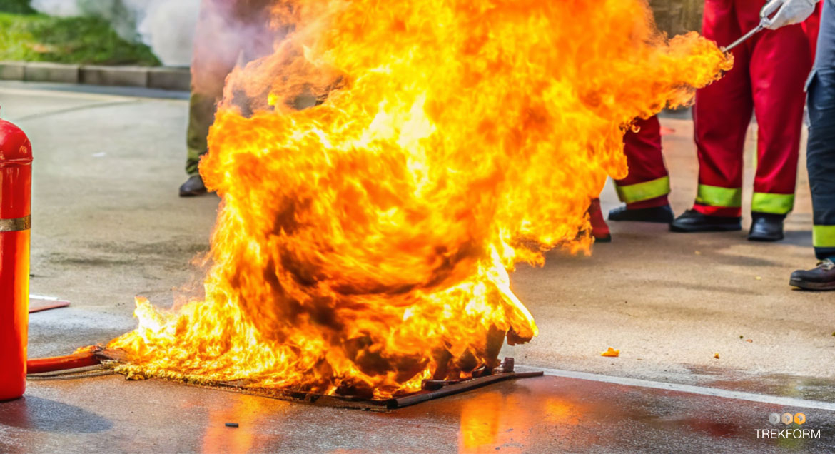 Curso de lucha contra incendios en Alcalá de Henares (Madrid)