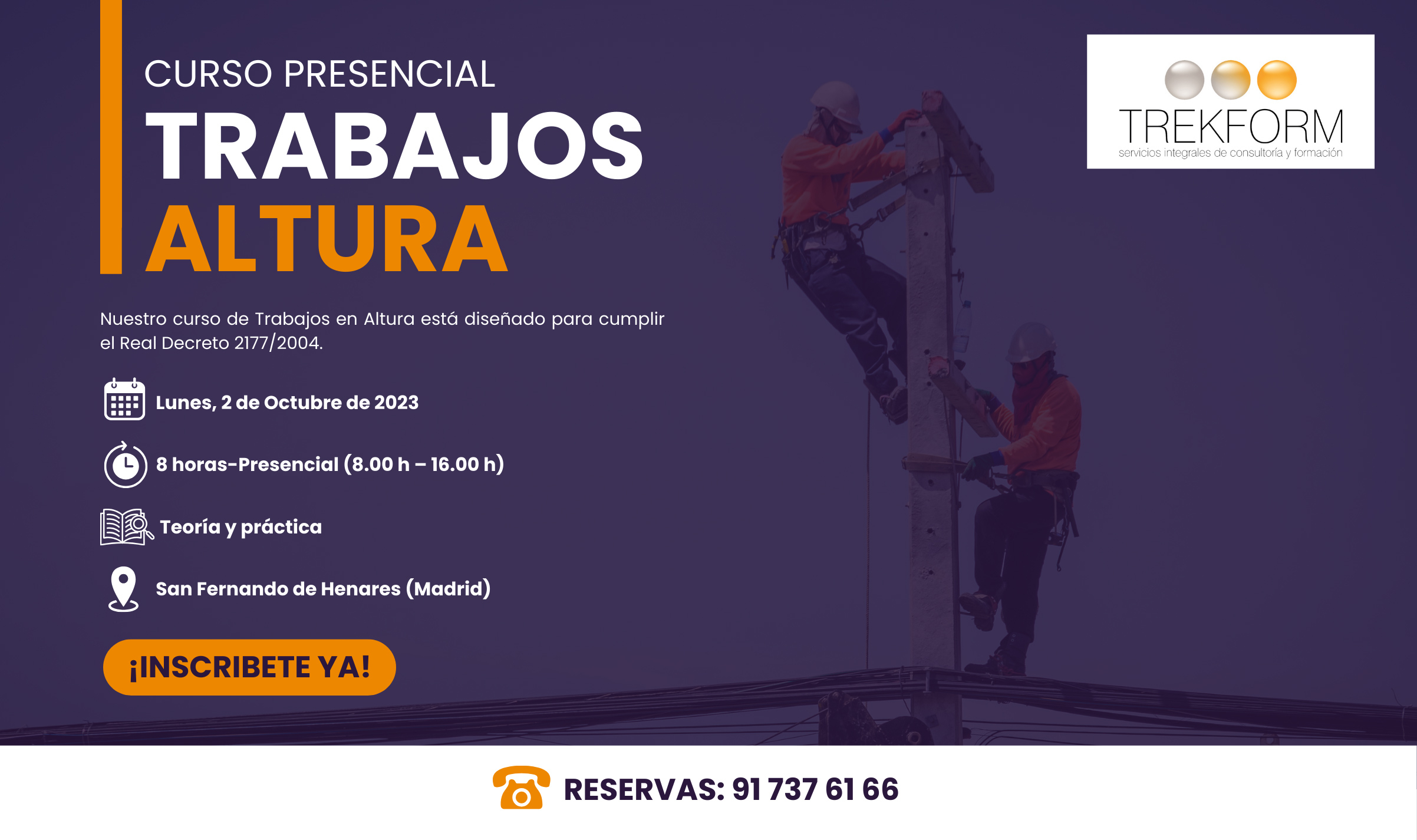 CURSO TRABAJOS ALTURA MADRID¡RESERVA TU PLAZA YA!