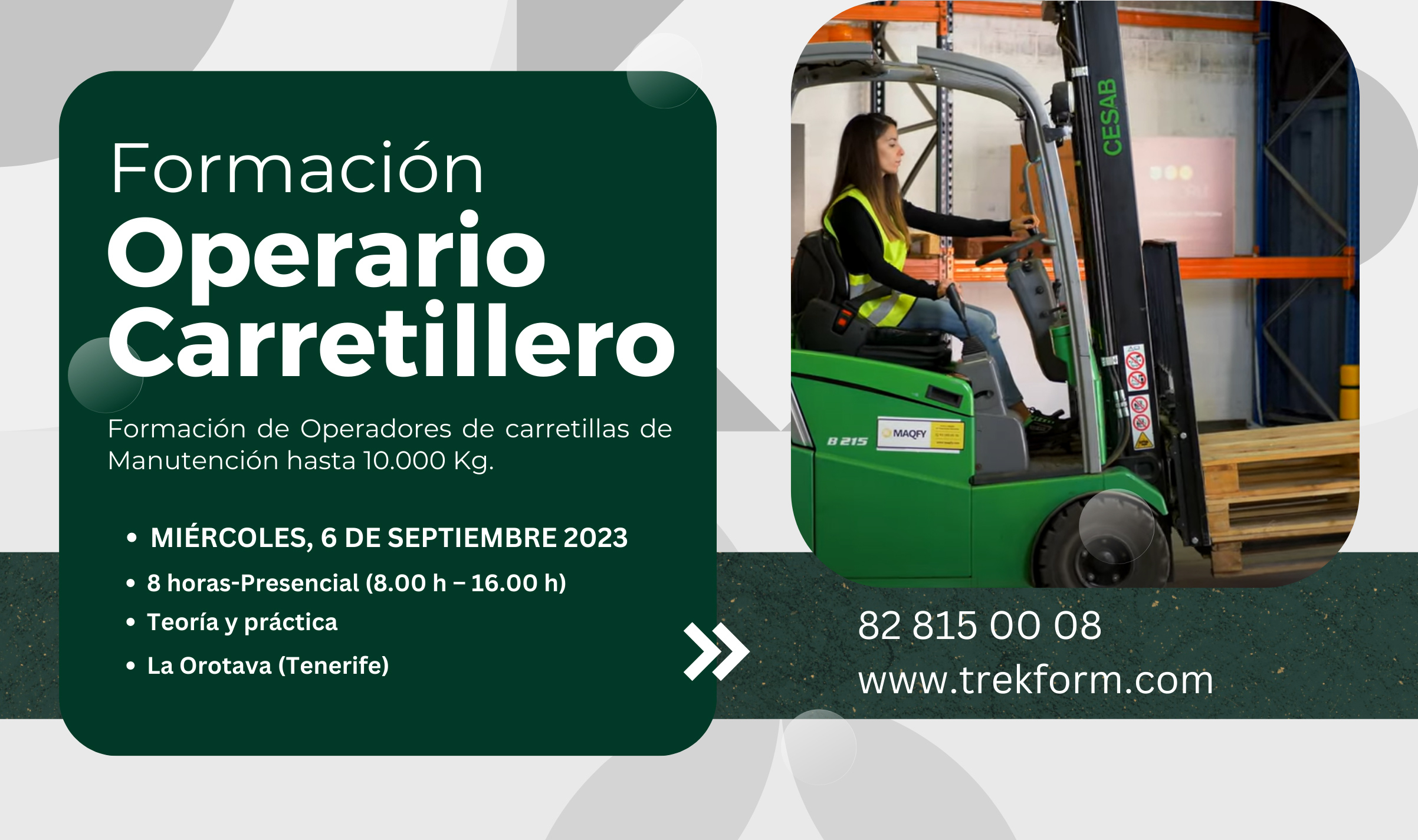 CURSO OPERARIO CARRETILLERO EN TENERIFE (2023)