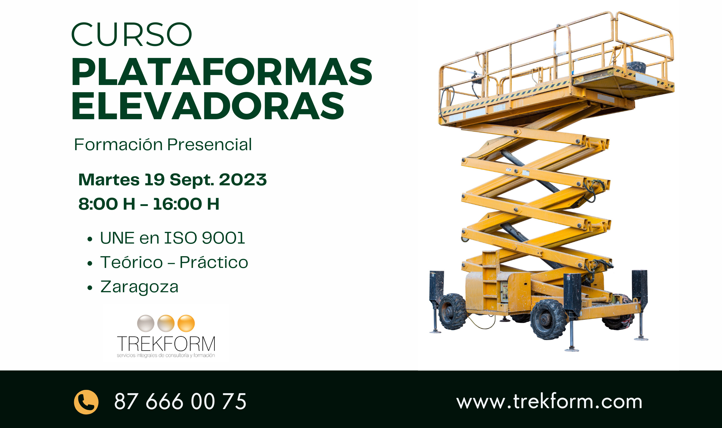 CURSO DE PLATAFORMAS ELEVADORAS PEMP EN ZARAGOZA
