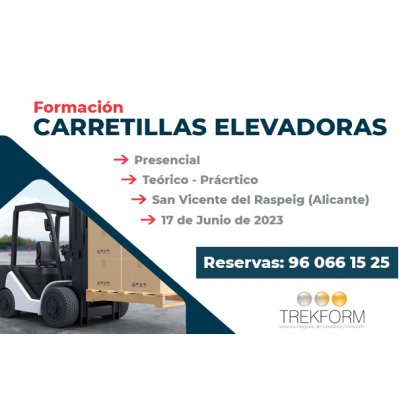 CURSO OPERARIO CARRETILLAS ELEVADORAS EN ALICANTE