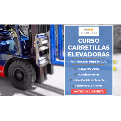 CURSO DE CARRETILLERO EN TENERIFE ¡INSCRÍBETE YA!