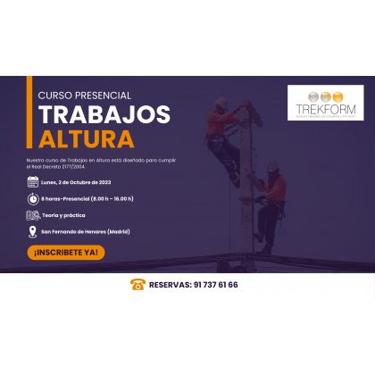 CURSO TRABAJOS ALTURA MADRID¡RESERVA TU PLAZA YA!
