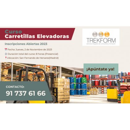CURSO CARRETILLERO ¡ÚLTIMAS PLAZAS EN MADRID!