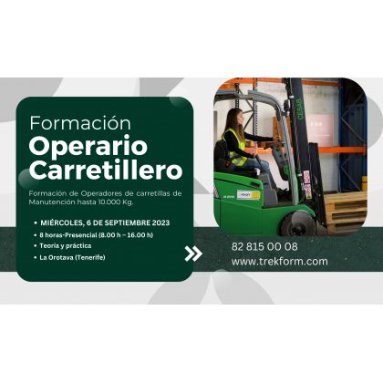CURSO OPERARIO CARRETILLERO EN TENERIFE (2023)