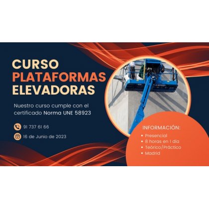 CURSO MANEJO PLATAFORMAS ELEVADORAS PEMP – MADRID