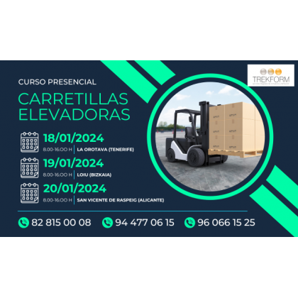 CURSOS DE CARRETILLAS ELEVADORAS-ENERO 2024