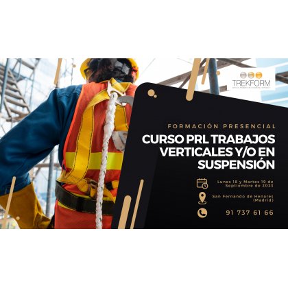 CURSO PRL TRABAJOS VERTICALES Y/O EN SUSPENSIÓN